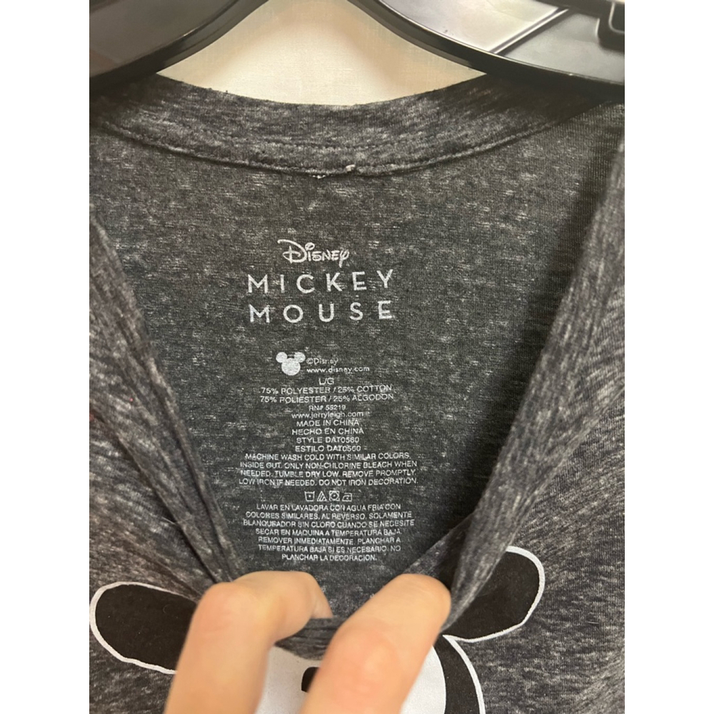 Disney Mickey Mouse Tank Top Womens Size Large Dark Heather Gray EUC - Picture 5 of 5